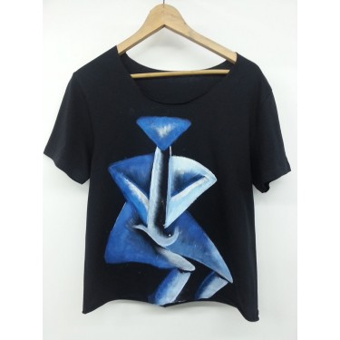 Tricou Negru-Albastru