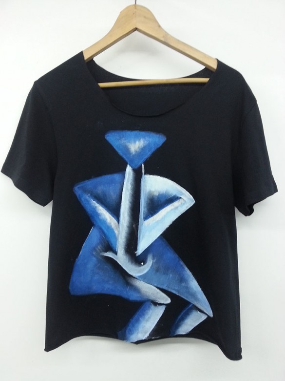 Tricou Negru-Albastru